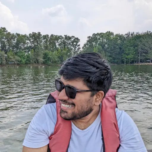 Me in life jacket in a small dinghy at Yelagiri, Tamil Nadu; on a vacation.